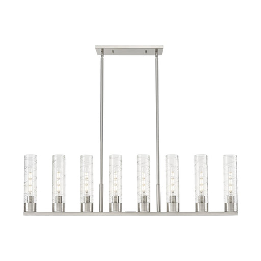 Innovations Boreas 6Lt 48" Stem Island, 11" Shade, SN/DS - 617-8I-SN-G617-11DE