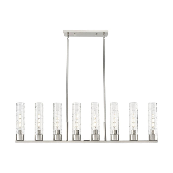 Innovations Boreas 6Lt 48" Stem Island, 11" Shade, SN/DS - 617-8I-SN-G617-11DE