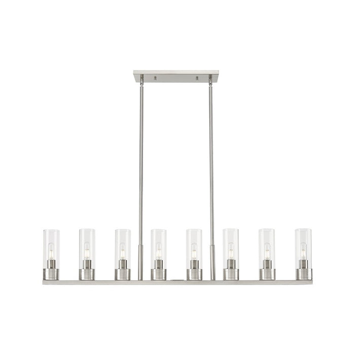 Innovations Boreas 6Lt 48" Stem Island, 8" Shade, SN/Clear - 617-8I-SN-G617-8CL