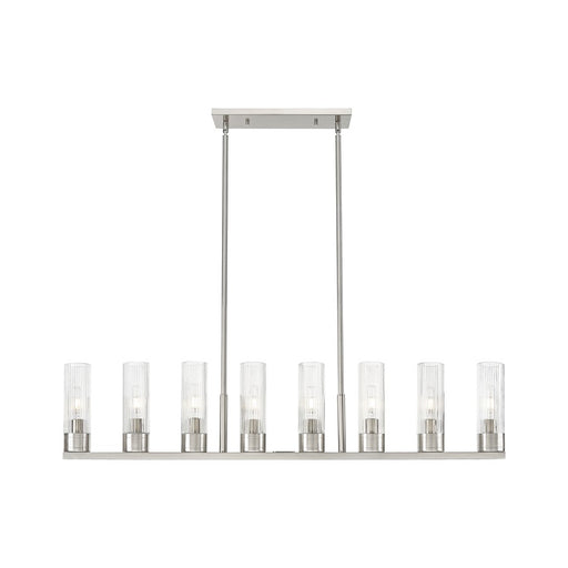 Innovations Boreas 6Lt 48" Stem Island, 8" Shade, SN/STCL - 617-8I-SN-G617-8SCL