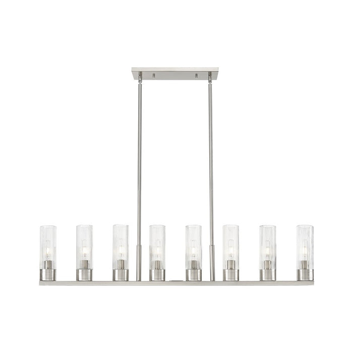 Innovations Boreas 6Lt 48" Stem Island, 8" Shade, SN/STCL - 617-8I-SN-G617-8SCL