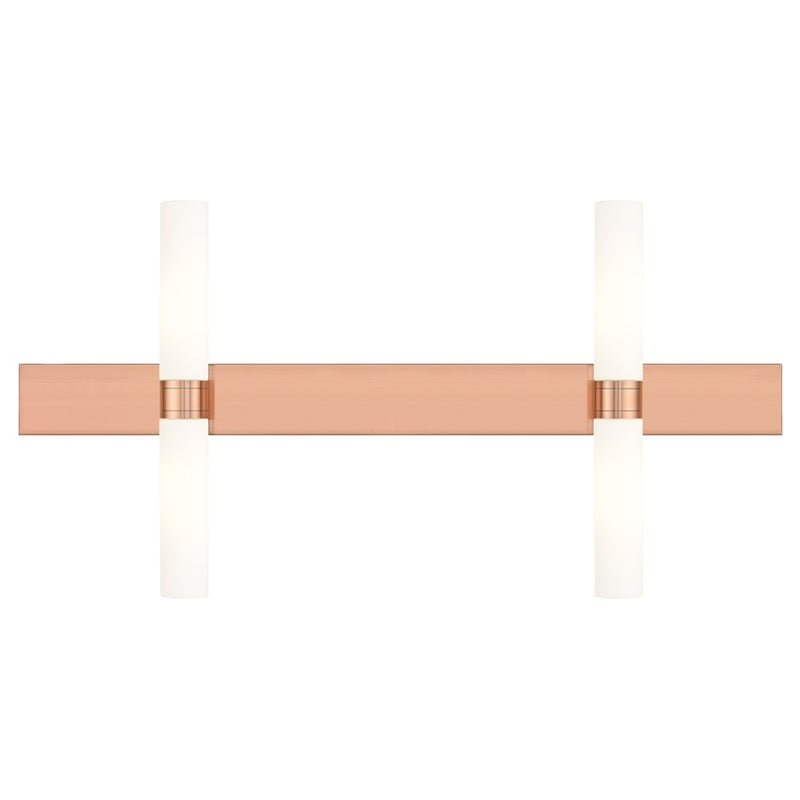 Innovations Ballston Boreas 4Lt 51" Bath, Copper/White - 617L-4W-AC-G617-11WH