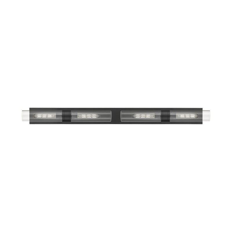 Innovations Ballston Boreas 4Lt 51" Bath, Black/Clear - 617L-4W-BK-G617-11CL