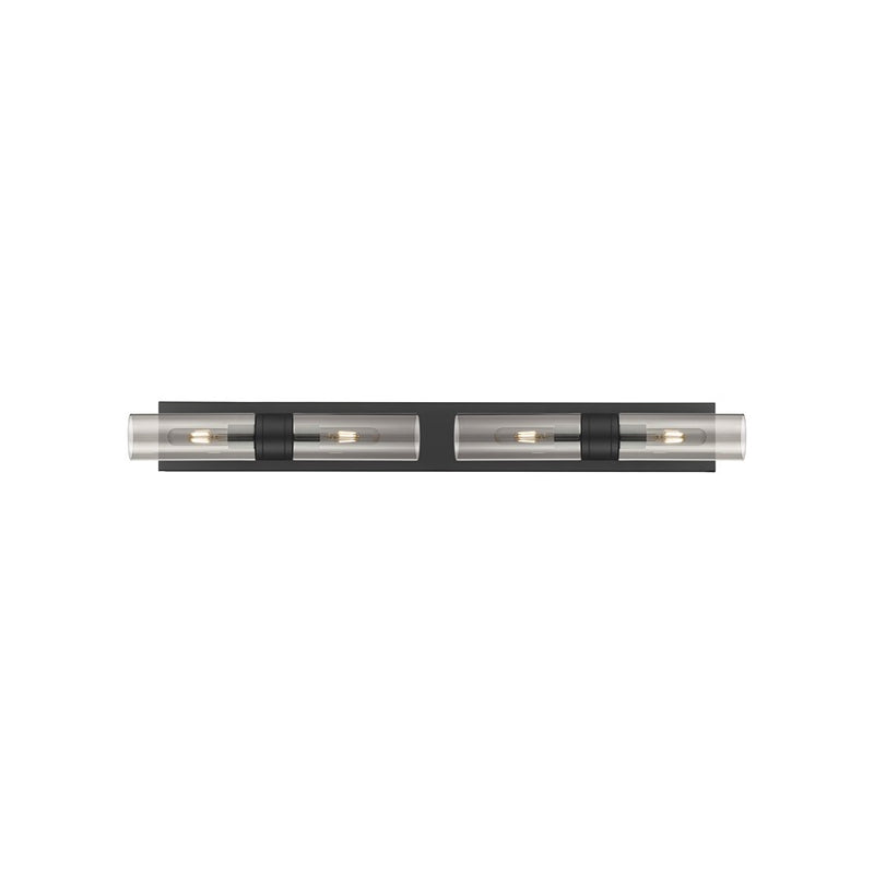 Innovations Ballston Boreas 4Lt 39" Bath, Black/Smoke - 617S-4W-BK-G617-8SM