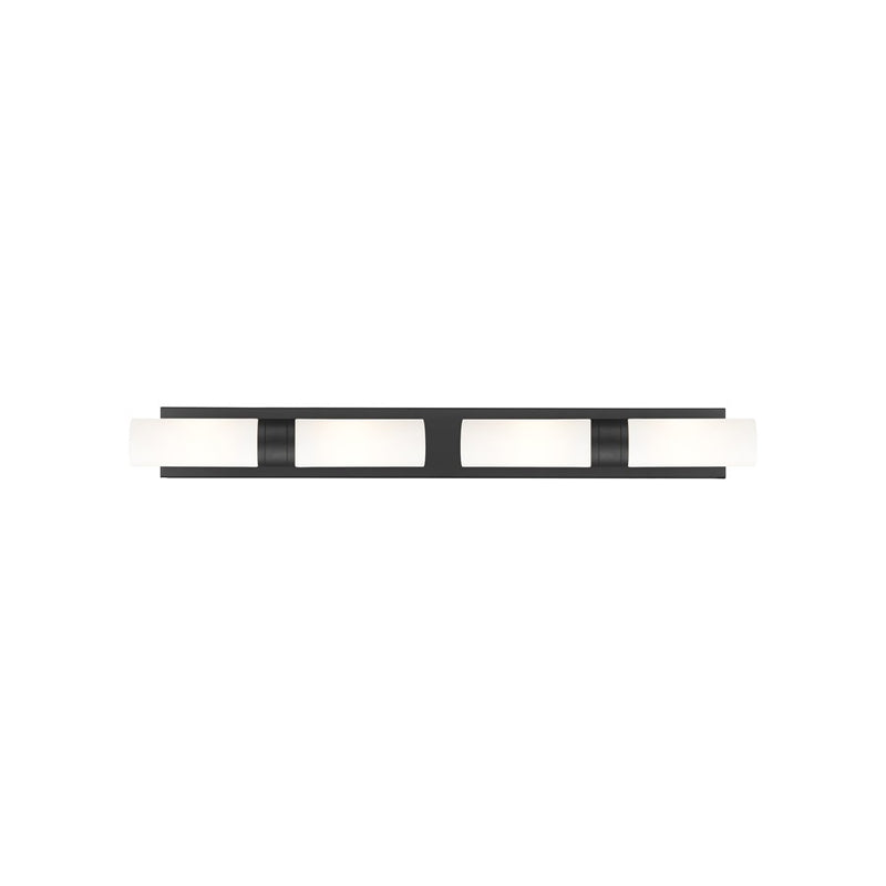Innovations Ballston Boreas 4Lt 39" Bath, Black White - 617S-4W-BK-G617-8WH