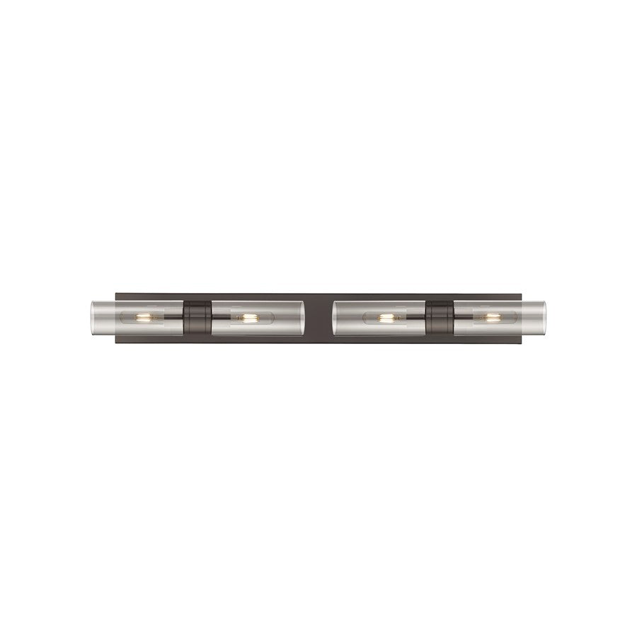 Innovations Ballston Boreas 4Lt 39" Bath, Bronze/Smoke - 617S-4W-OB-G617-8SM