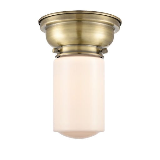 Innovations 311 Dover 1 Light Flush Mount, A Brass/M White