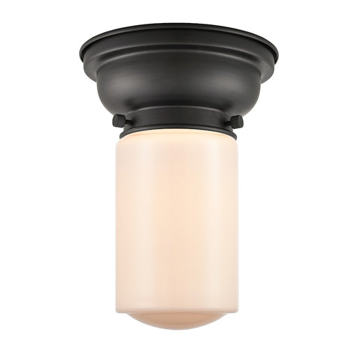 Innovations 311 Dover 1 Light Flush Mount, M Black/M White