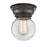 Innovations Beacon 1 Light Flush Mount, Bronze/Clear - 623-1F-OB-G202-6