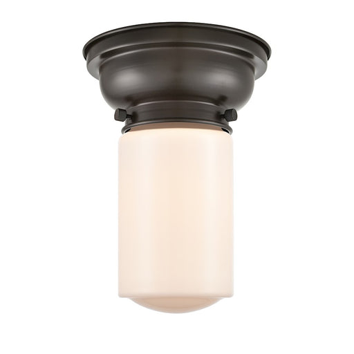 Innovations 311 Dover 1 Light Flush Mount, OR Bronze/M White