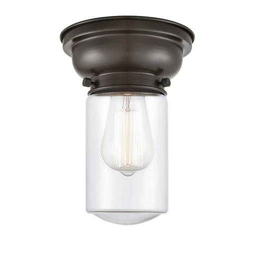 Innovations 312 Dover 1 Light Flush Mount, OR Bronze/Clear