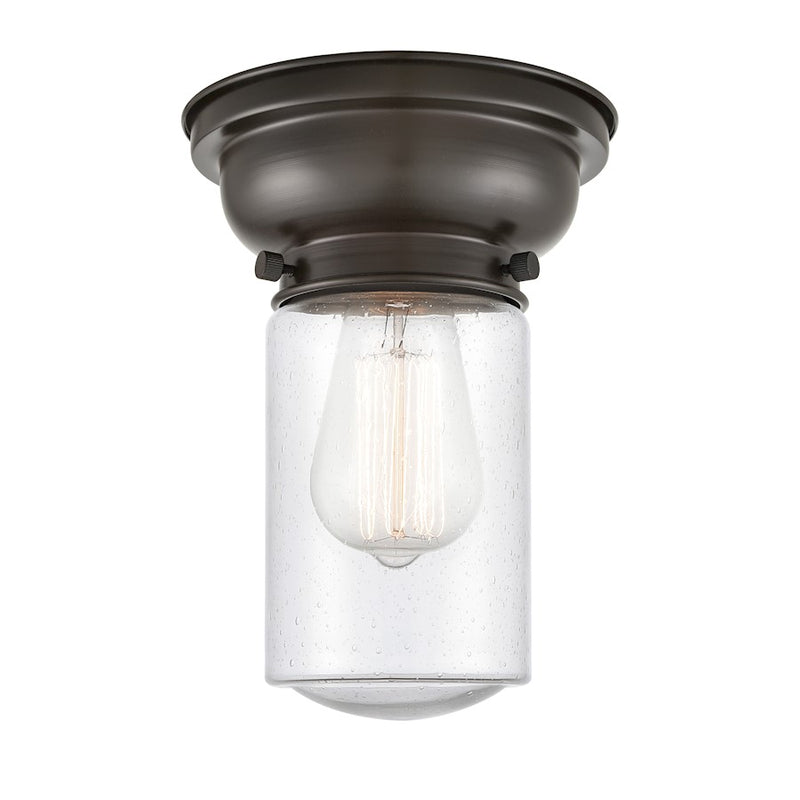 Innovations 314 Dover 1 Light Flush Mount, OR Bronze/Seedy