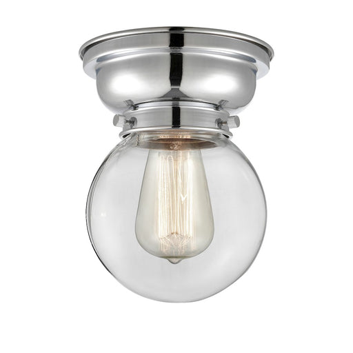 Innovations Beacon 1 Light Flush Mount, Polished Chrome/Clear - 623-1F-PC-G202-6