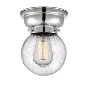 Innovations Beacon 1 Light Flush Mount, Polished Chrome/Seedy - 623-1F-PC-G204-6