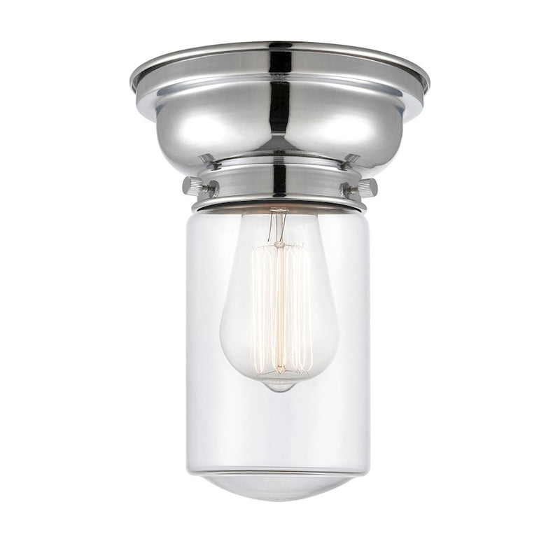 Innovations 312 Dover 1 Light Flush Mount, P Chrome/Clear