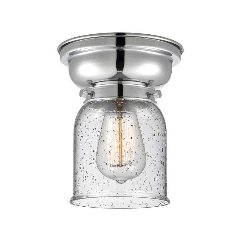 Innovations Bell 5in 1-Light Flush Mount | Polished Chrome Steel and Seedy Glass | Hallway & Bathroom Ceiling Light | 5 x 5 x 8 | Model 623-1F-PC-G54-LED