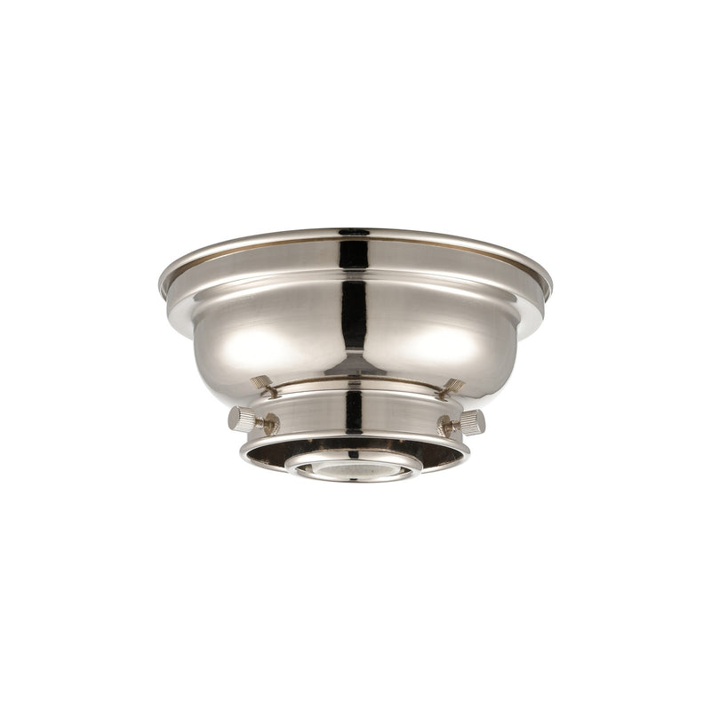 Innovations Franklin Restoration 6.25in 1-Light Flush Mount | Industrial Polished Nickel Steel | Damp-Rated Hallway & Bathroom | 6.25 x | Model 623-1F-PN