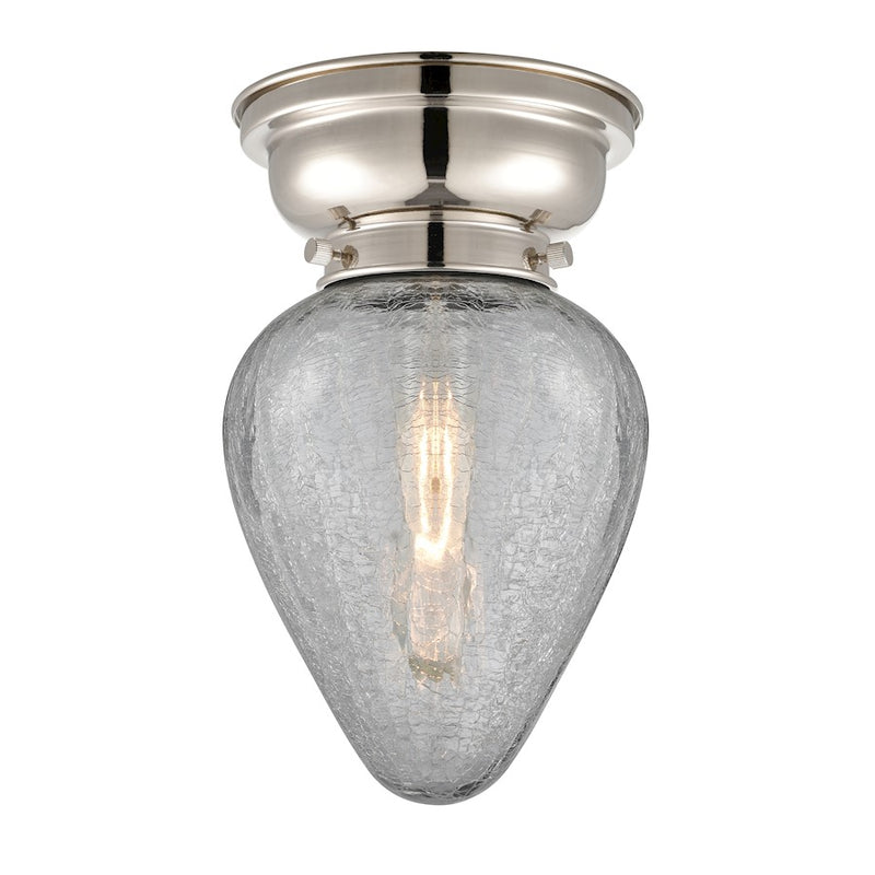 Innovations 165 Geneseo 1 Light Flush Mount, P Nickel/Crackle