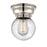 Innovations Beacon 1 Light Flush Mount, Polished Nickel/Seedy - 623-1F-PN-G204-6