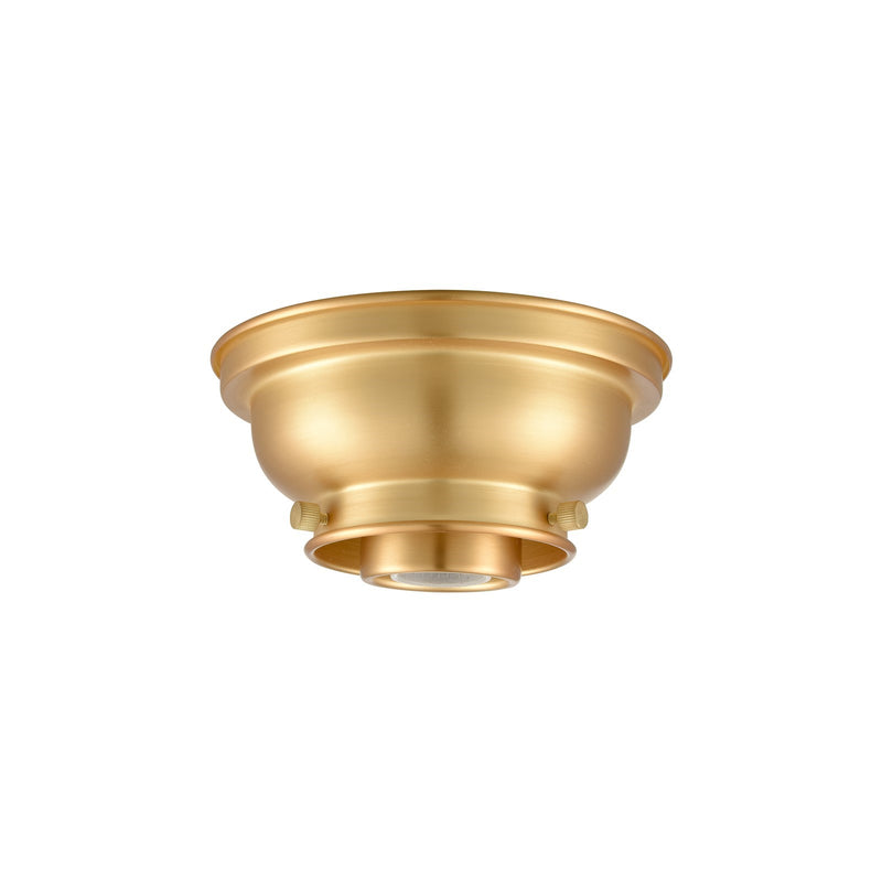 Innovations Franklin Restoration 6in 1-Light Flush Mount | Industrial Satin Gold Steel | Damp-Rated Hallway & Entryway | 6.25 x 6.25 x | Model 623-1F-SG