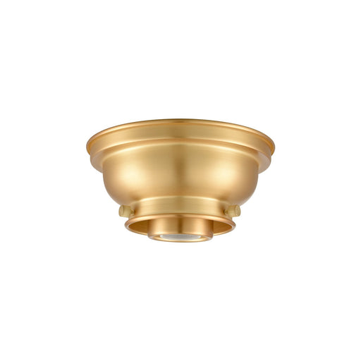 Innovations Franklin Restoration 6in 1-Light Flush Mount | Industrial Satin Gold Steel | Damp-Rated Hallway & Entryway | 6.25 x 6.25 x | Model 623-1F-SG