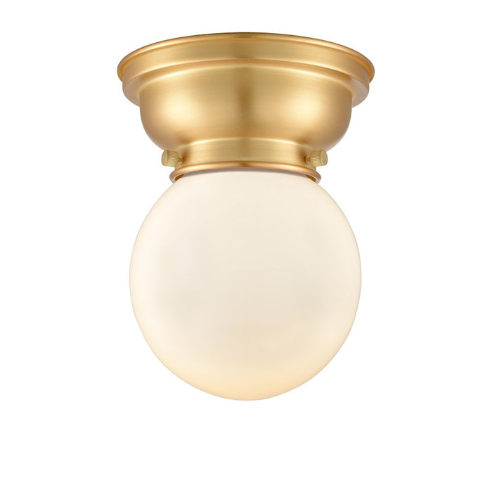 Innovations Beacon 1 Light Flush Mount, Gold/Matte White - 623-1F-SG-G201-6