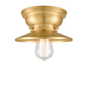 Innovations Railroad 1 Light Flush Mount, Satin Gold - 623-1F-SG-M4-SG