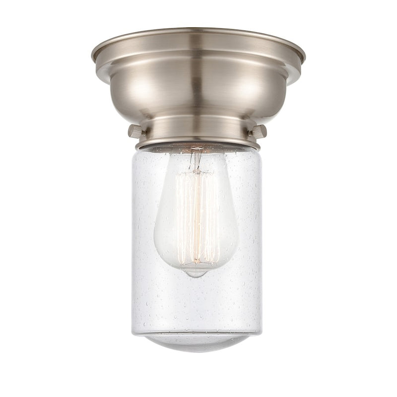 Innovations 314 Dover 1 Light Flush Mount, BS Nickel/Seedy