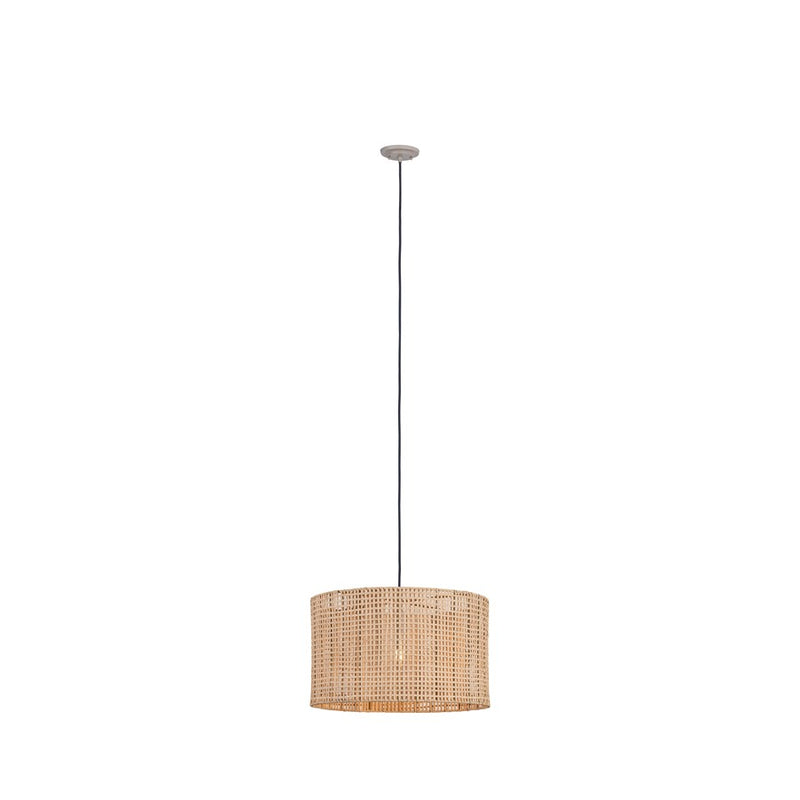 Innovations Weft 1Lt 20" Cord Hung Pendant, Black/Natural Shade - 658-1P-JT-20NT