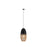 Innovations Sabal 1Lt 8" Cord Hung Pendant, Black/Natural Shade - 660-1P-BK-8NT