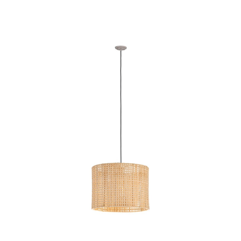Innovations Tattersall 1Lt 14" Cord Hung Pendant, Black/Natural - 662-1P-JT-14NT