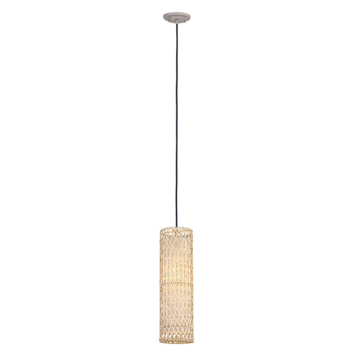 Innovations Aspen 7in 1-Light Mini Pendant | Farmhouse Jute Rattan and Natural Drum Shade | Kitchen Island & Dining Nook | 7 x 7 x | Model 664-1P-JT-8NT