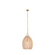 Innovations Willow 1Lt 18" Chain Hung Pendant, Gold/Natural - 671-1P-GD-18NT