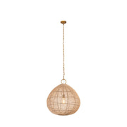 Innovations Vine 1Lt 24" Chain Hung Pendant, Gold/Natural Shade - 672-1P-GD-24NT