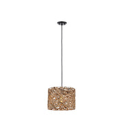 Innovations Savannah 1Lt 13" Cord Hung Pendant, Black/Natural - 674-1P-BK-13NT