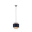 Innovations Mesa 1Lt 8" Cord Hung Pendant, Black/Natural Shade - 676-1P-BK-8NT