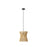 Innovations Sutton 1Lt 12" Cord Hung Pendant, Black/Natural - 683-1P-BK-12NT
