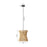 Innovations Sutton 1Lt 12" Cord Hung Pendant, Black/Natural