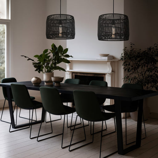 Innovations Elwood 1Lt 18" Cord Hung Pendant, Black/Black Shade