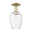 Innovations Preston 1Lt 6" Flute Semi-Flush, AB/Clear - 716-1C-AB-G457-6CL