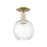 Innovations Preston 1Lt 7" Globe Semi-Flush, AB/Clear - 716-1C-AB-G458-7CL