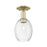 Innovations Preston 1Lt 6" Bulb Semi-Flush, AB/Clear - 716-1C-AB-G459-6CL