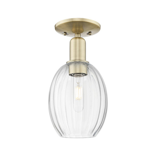 Innovations Preston 1Lt 6" Bulb Semi-Flush, AB/Clear - 716-1C-AB-G459-6CL