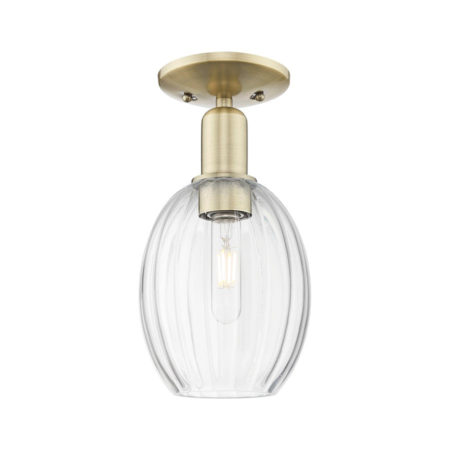 Innovations Preston 1Lt 6" Bulb Semi-Flush, AB/Clear - 716-1C-AB-G459-6CL