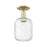Innovations Preston 1Lt 7" Jar Semi-Flush, AB/Clear - 716-1C-AB-G460-7CL