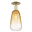 Innovations Brookhaven Almond 1Lt 6" Semi-Flush, AB/Amber - 716-1C-AB-G480-6AM