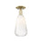 Innovations Brookhaven Almond 1Lt 6" Semi-Flush, AB/Opal - 716-1C-AB-G480-6OP