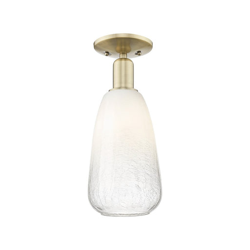 Innovations Brookhaven Almond 1Lt 6" Semi-Flush, AB/Opal - 716-1C-AB-G480-6OP
