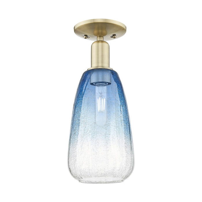 Innovations Brookhaven Almond 1Lt 6" Semi-Flush, AB/SB - 716-1C-AB-G480-6SB