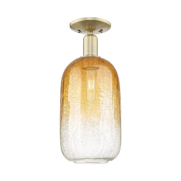 Innovations Brookhaven Cloche 1Lt 7" Semi-Flush, AB/Amber - 716-1C-AB-G482-7AM